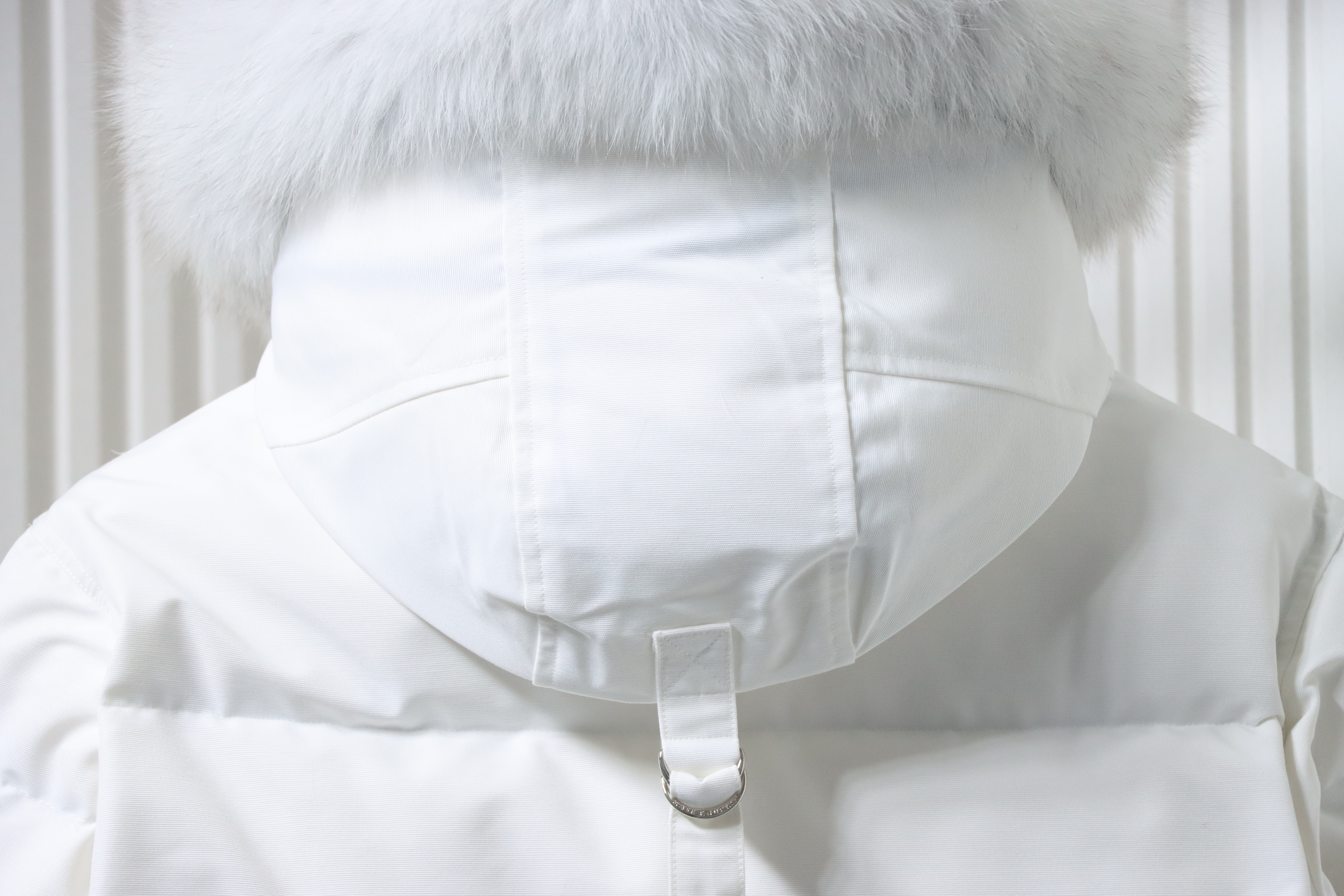 EM Sneakers Moose Knuckles Original 3Q Fur Jacket White with White Fur Collar (NFC)(Men's / Women's)