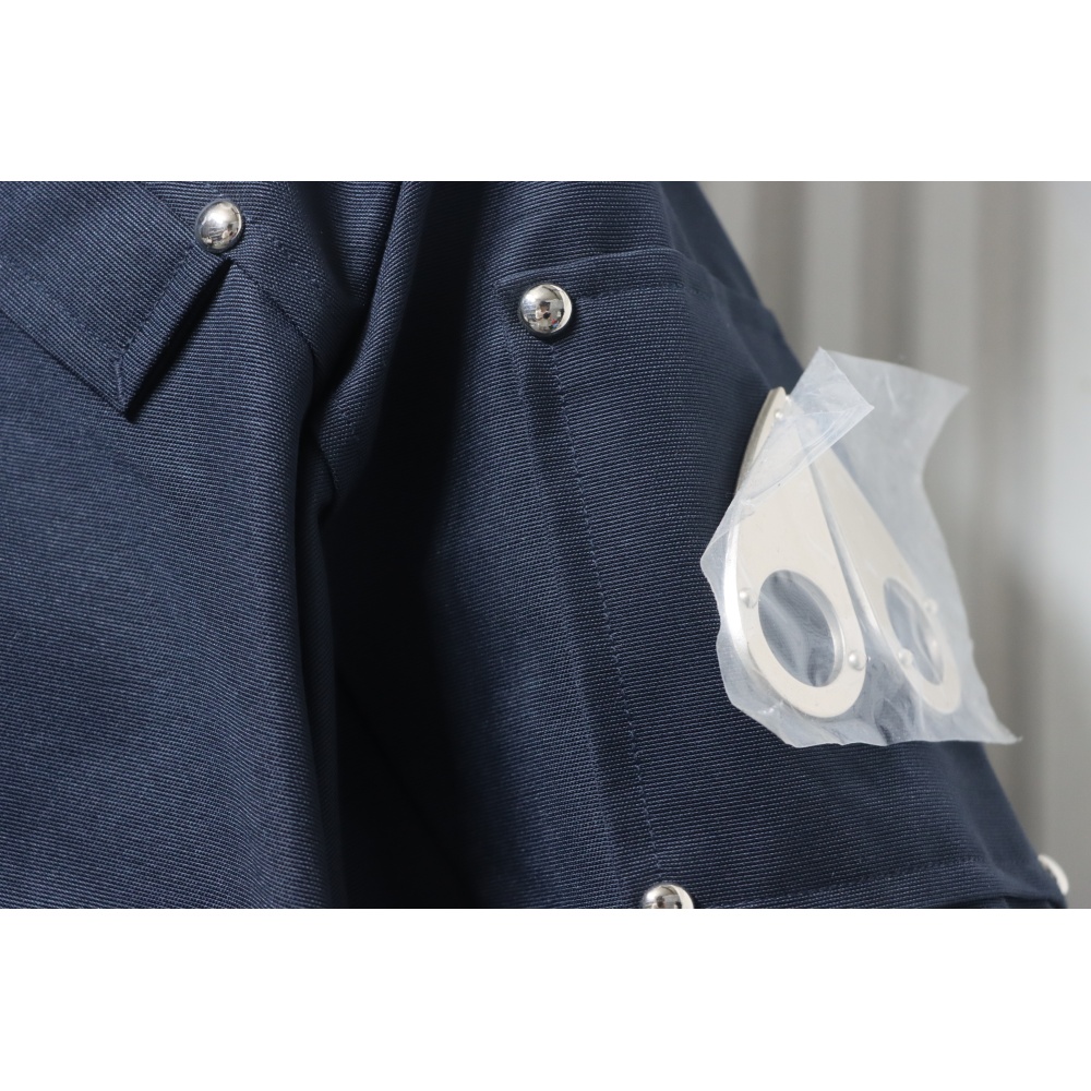 EM Sneakers Moose Knuckles Original Ballistic Bomber Navy Jacket White Fur (NFC)