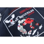 EM Sneakers Moose Knuckles Original Ballistic Bomber Navy Jacket White Fur (NFC)