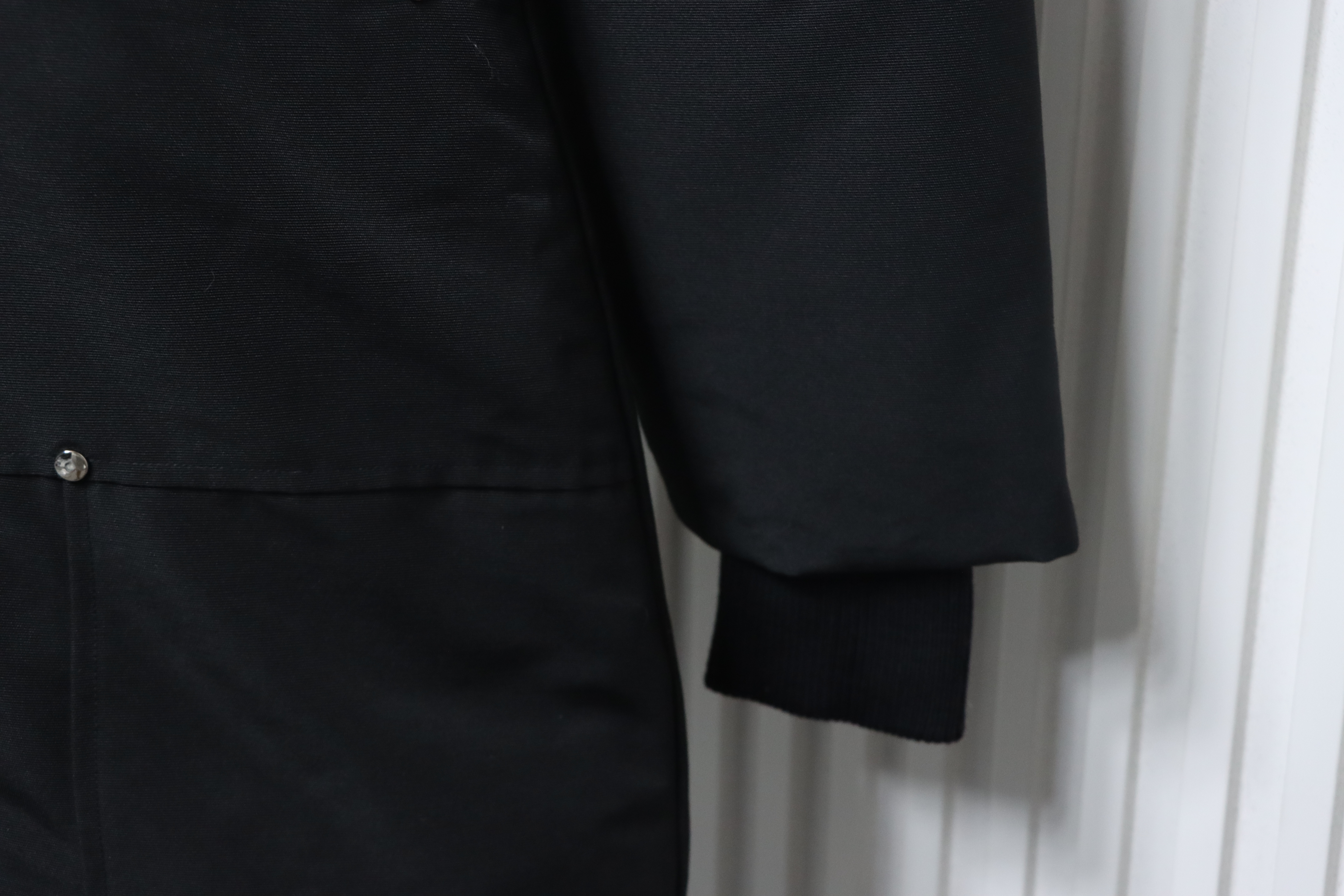 EM Sneakers Moose knuckles Women's Stirling Parka Zip-Up White Fur Jacket Black