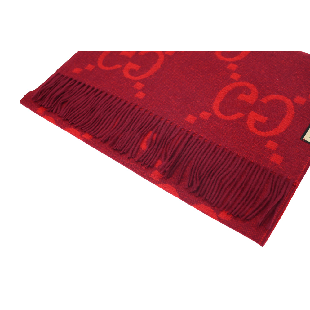 EM Sneakers Gucci GG Cashmere Jacquard Scarf Big G Red