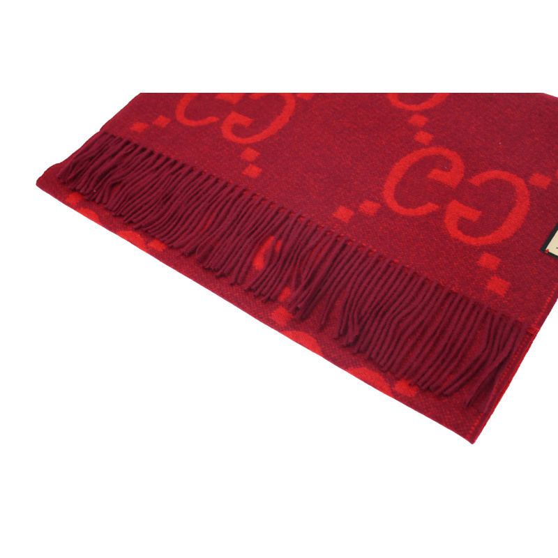 EM Sneakers Gucci GG Cashmere Jacquard Scarf Big G Red