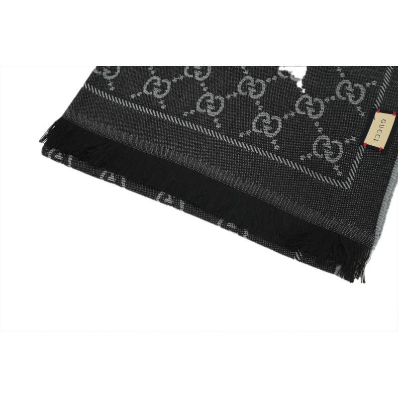 EM Sneakers Gucci GG Cashmere Jacquard Scarf Full Print Black