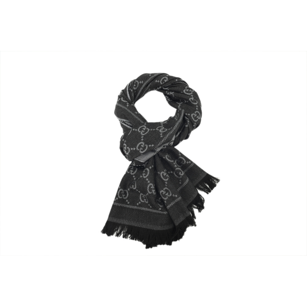 EM Sneakers Gucci GG Cashmere Jacquard Scarf Full Print Black