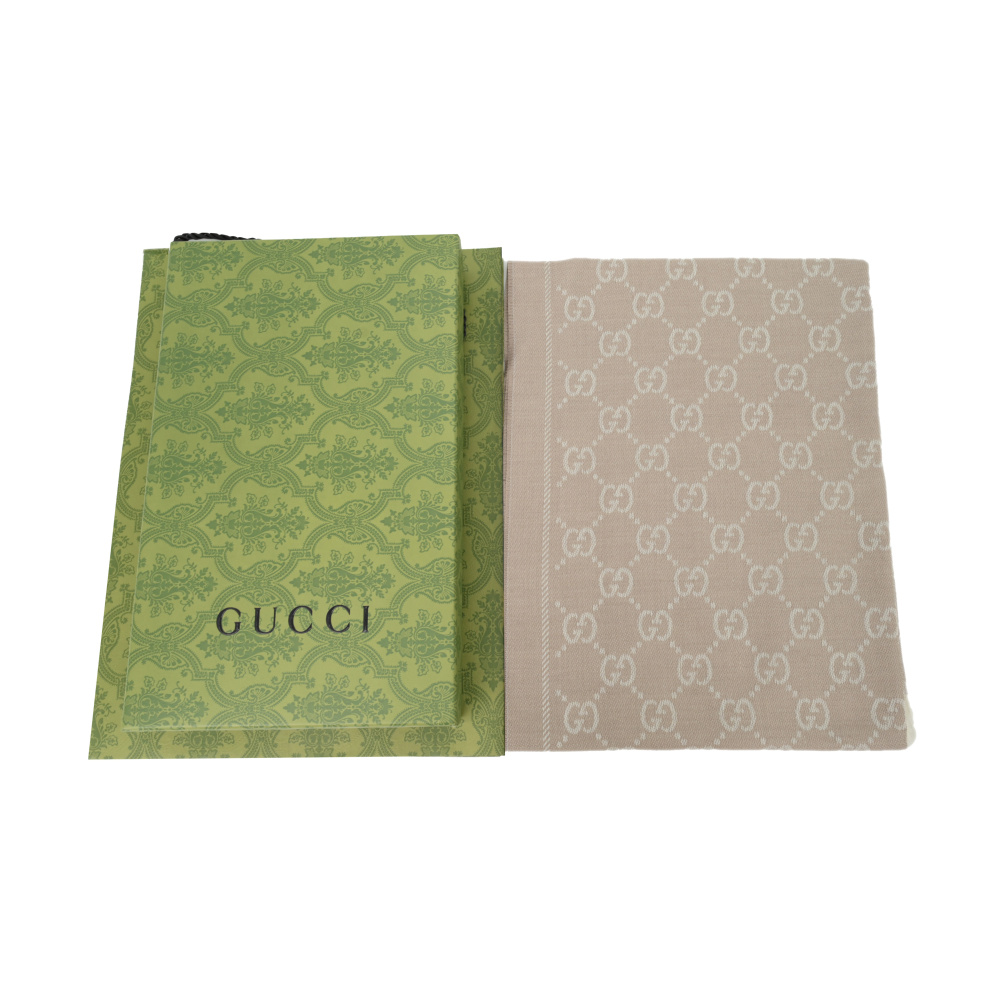 EM Sneakers Gucci GG Cashmere Jacquard Scarf Full Print Khaki