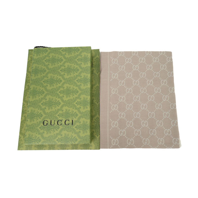 EM Sneakers Gucci GG Cashmere Jacquard Scarf Full Print Khaki
