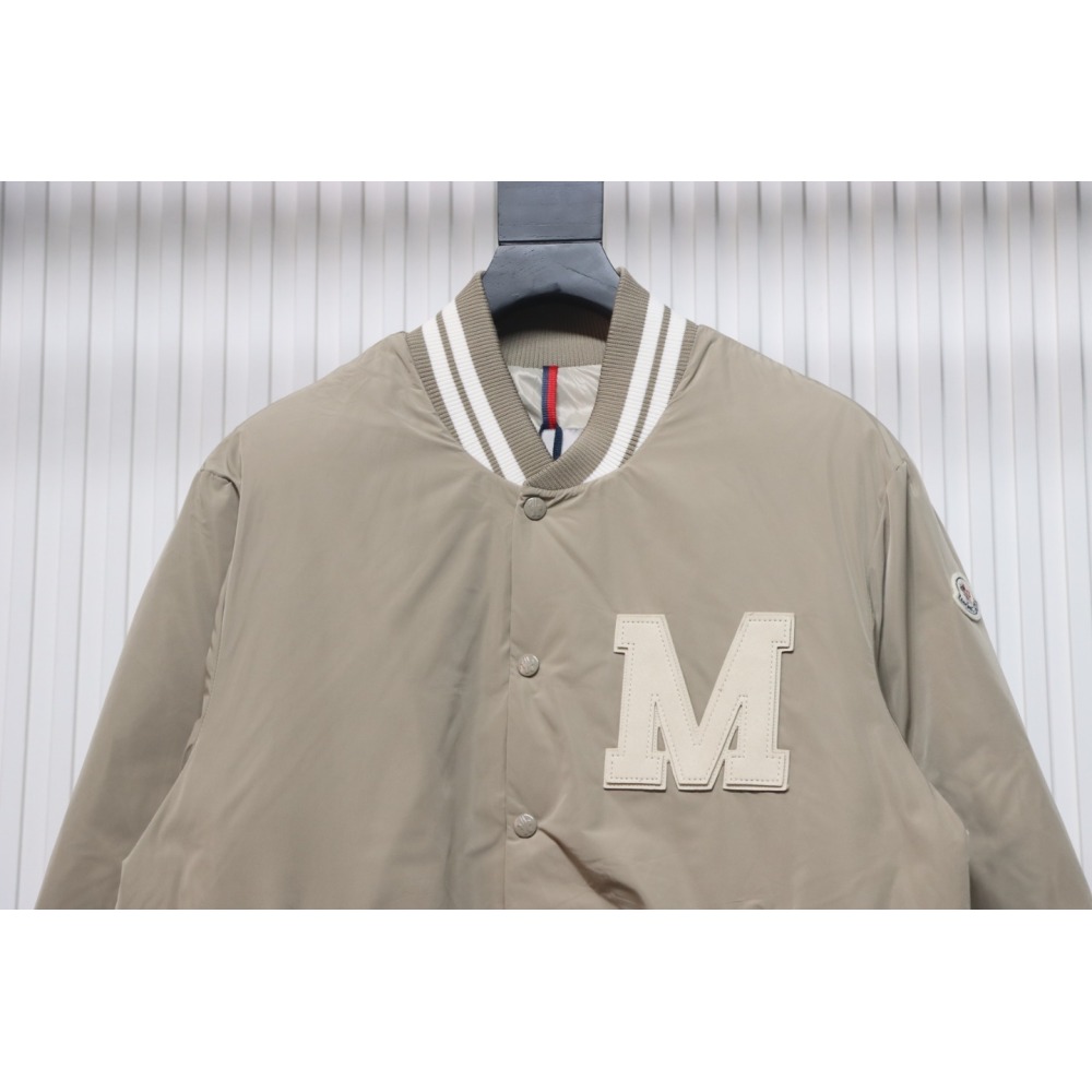 EM Sneakers Moncler Lateltin White M Mark Varsity Gray Down Jacket