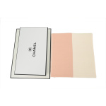 EM Sneakers Chanel Fringed Scarf with White and Pink Colorblock Logo