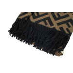 EM Sneakers Fendi Suede Fringed Scarf FF Brown
