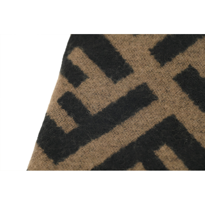 EM Sneakers Fendi Suede Fringed Scarf FF Brown