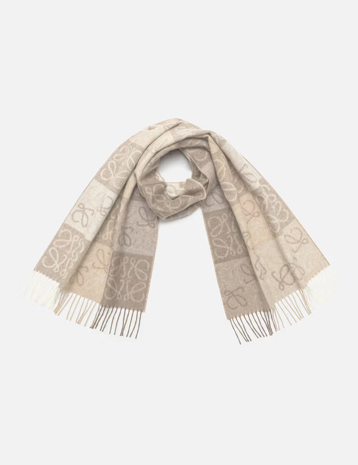 EM Sneakers Loewe Checkerboard Scarf Brown