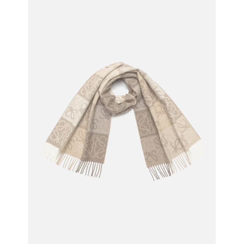 EM Sneakers Loewe Checkerboard Scarf Brown