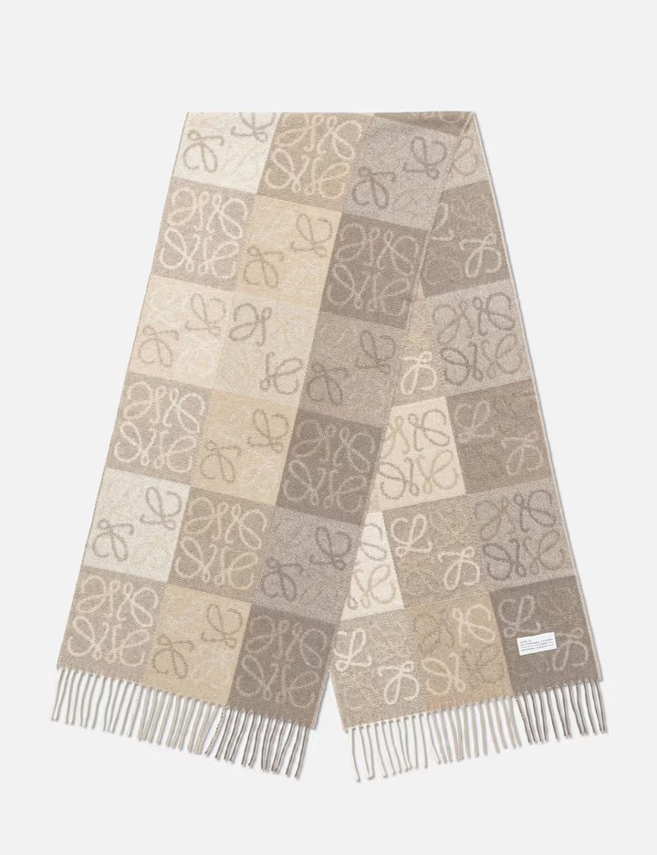 EM Sneakers Loewe Checkerboard Scarf Brown