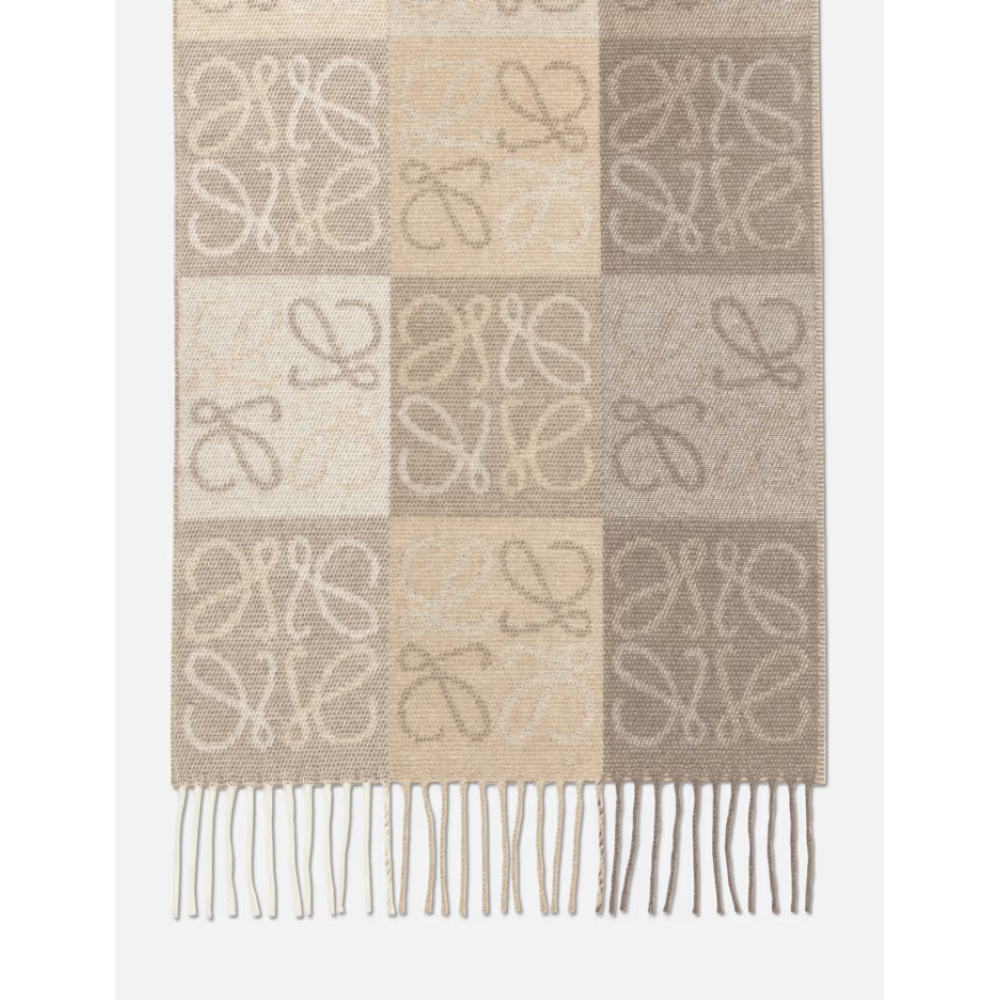 EM Sneakers Loewe Checkerboard Scarf Brown