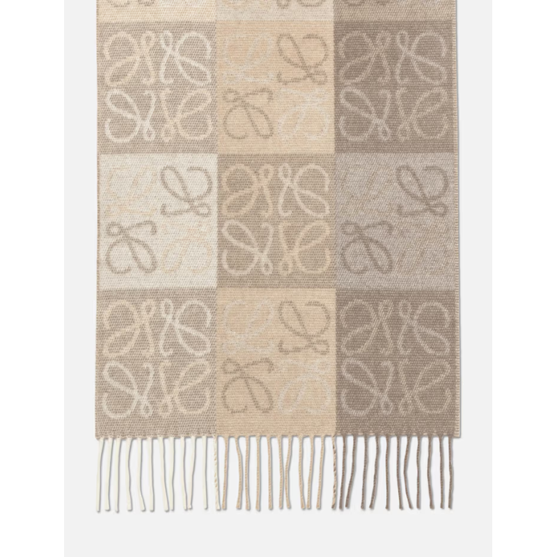 EM Sneakers Loewe Checkerboard Scarf Brown