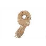 EM Sneakers Louis Vuitton Double-sided Presbyopia Suede Tassel Scarf LV Logo Khaki