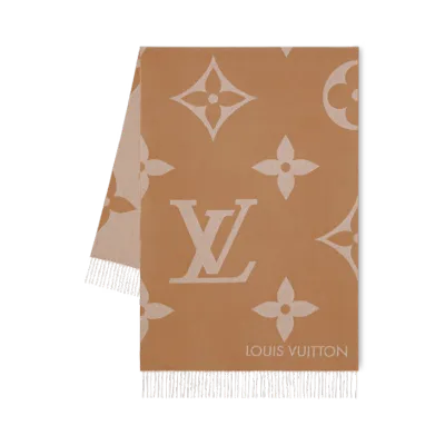 EM Sneakers Louis Vuitton Monogram Giant Scarf Beige 02