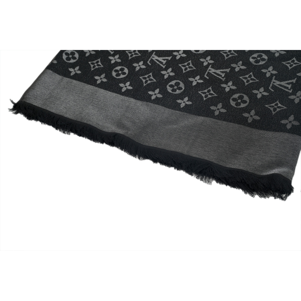 EM Sneakers Louis Vuitton Scarf Black Silk & Wool Monogram