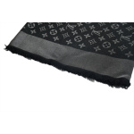 EM Sneakers Louis Vuitton Scarf Black Silk & Wool Monogram