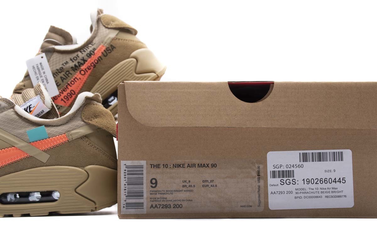 EM Sneakers Nike Air Max 90 × Off-White Desert Ore