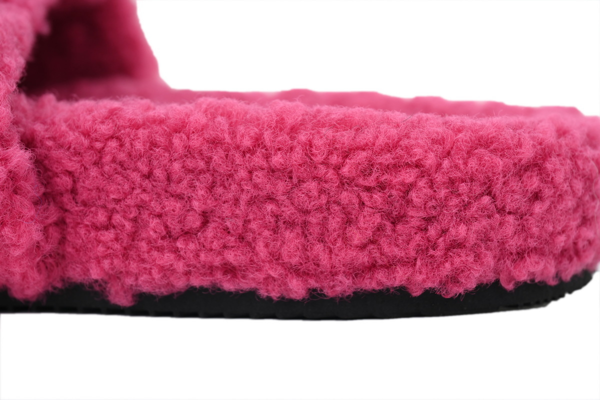 EM Sneakers Balenciaga Furry Slide Bright Red
