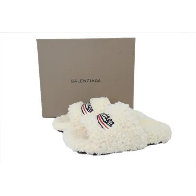 EM Sneakers Balenciaga Furry Slide White 02