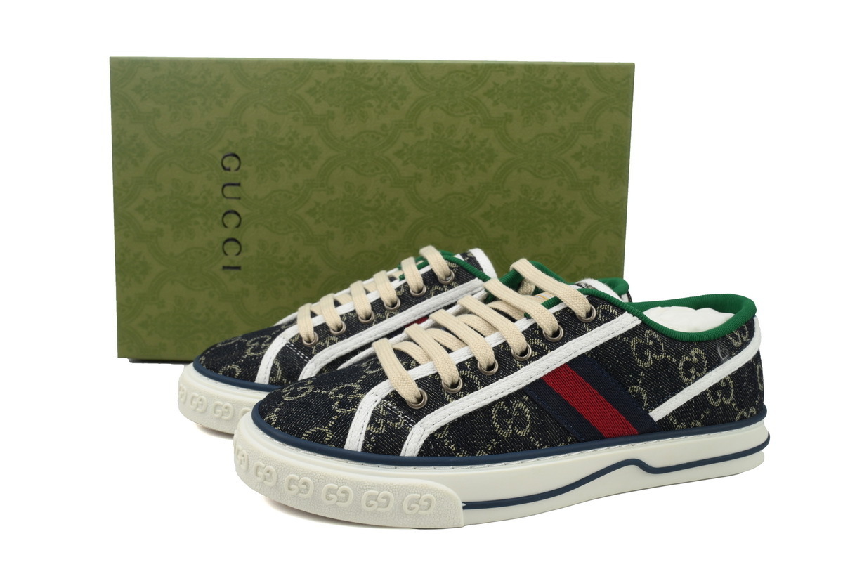 EM Sneakers Gucci Tennis 1977 Denim GG Print