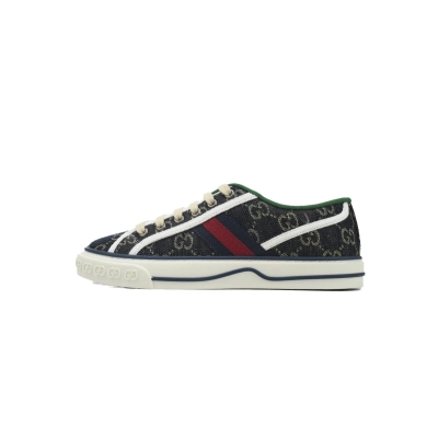 EM Sneakers Gucci Tennis 1977 Denim GG Print 01