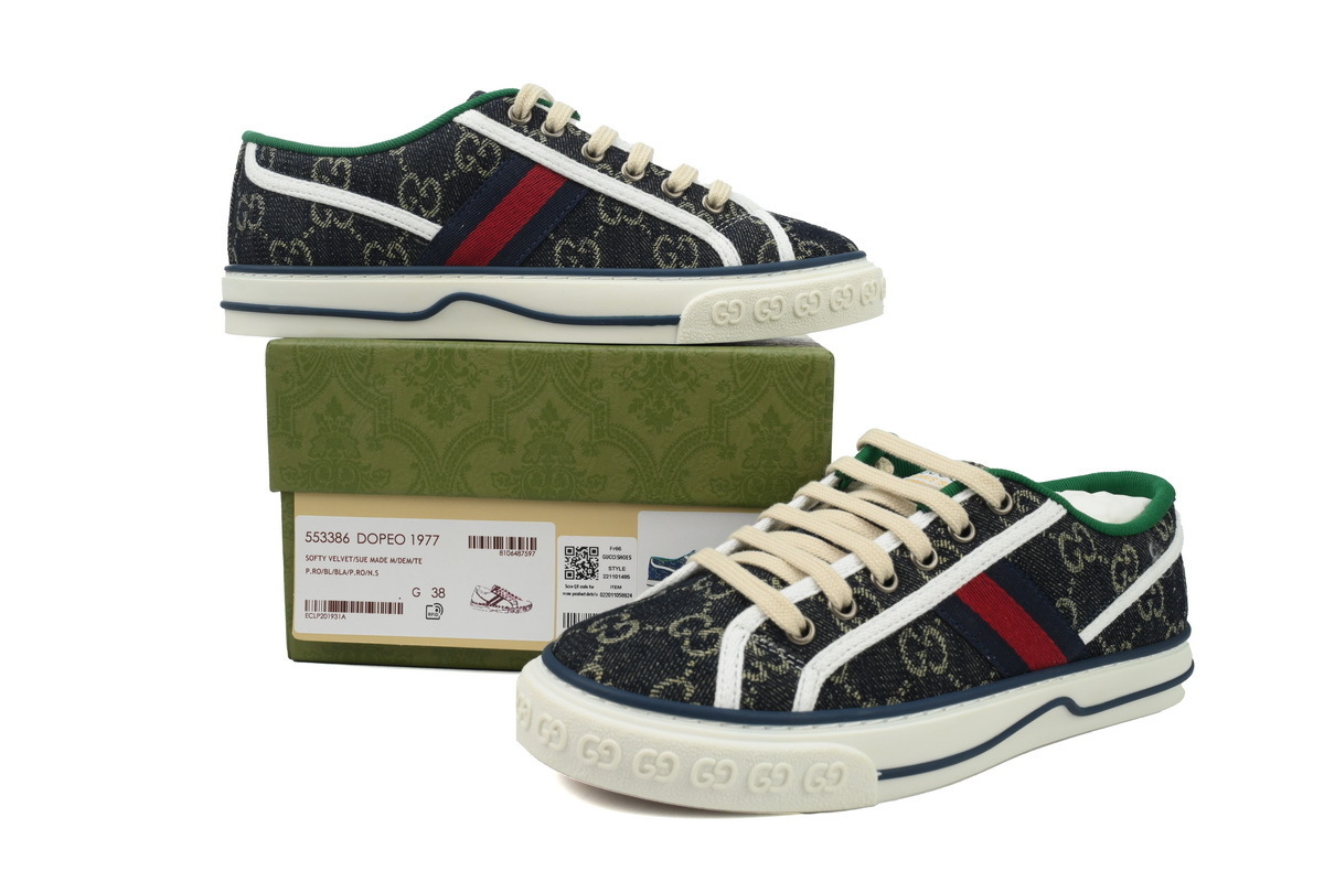 EM Sneakers Gucci Tennis 1977 Denim GG Print