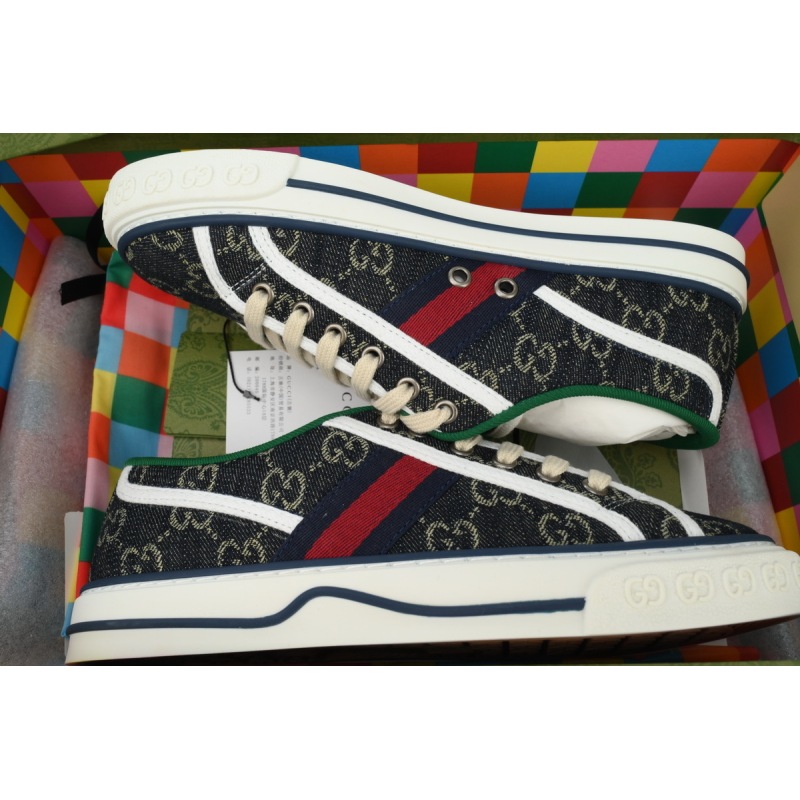EM Sneakers Gucci Tennis 1977 Denim GG Print