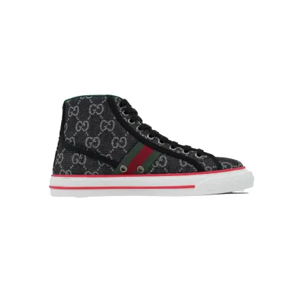 EM Sneakers Gucci Tennis 1977 GG High Top Black 02