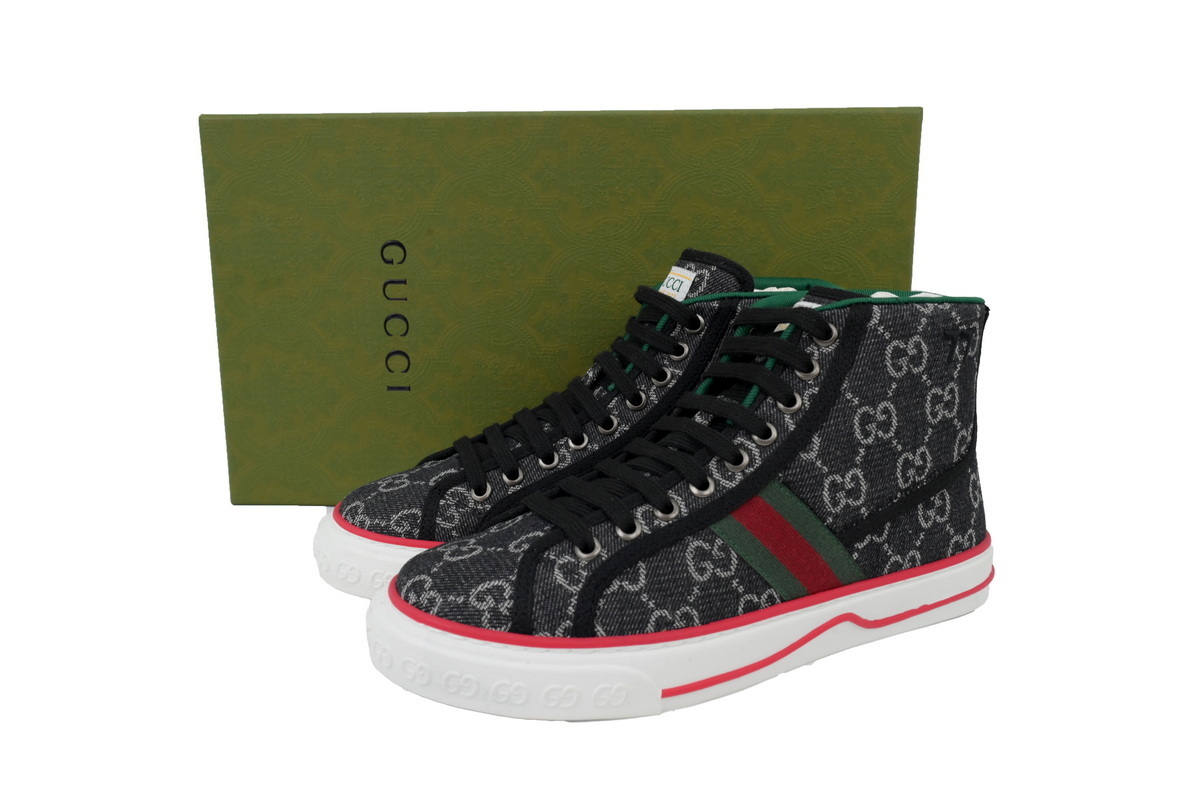 EM Sneakers Gucci Tennis 1977 GG High Top Black