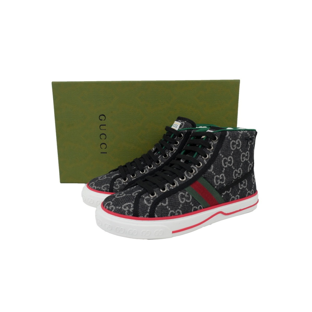 EM Sneakers Gucci Tennis 1977 GG High Top Black