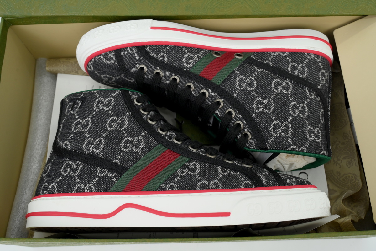 EM Sneakers Gucci Tennis 1977 GG High Top Black