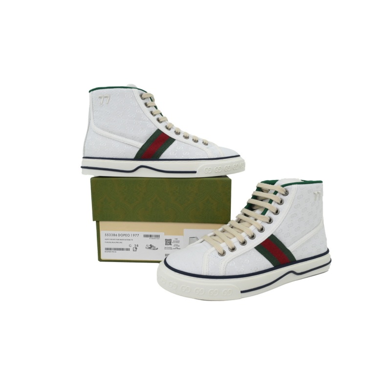 EM Sneakers Gucci Tennis 1977 GG High Top White