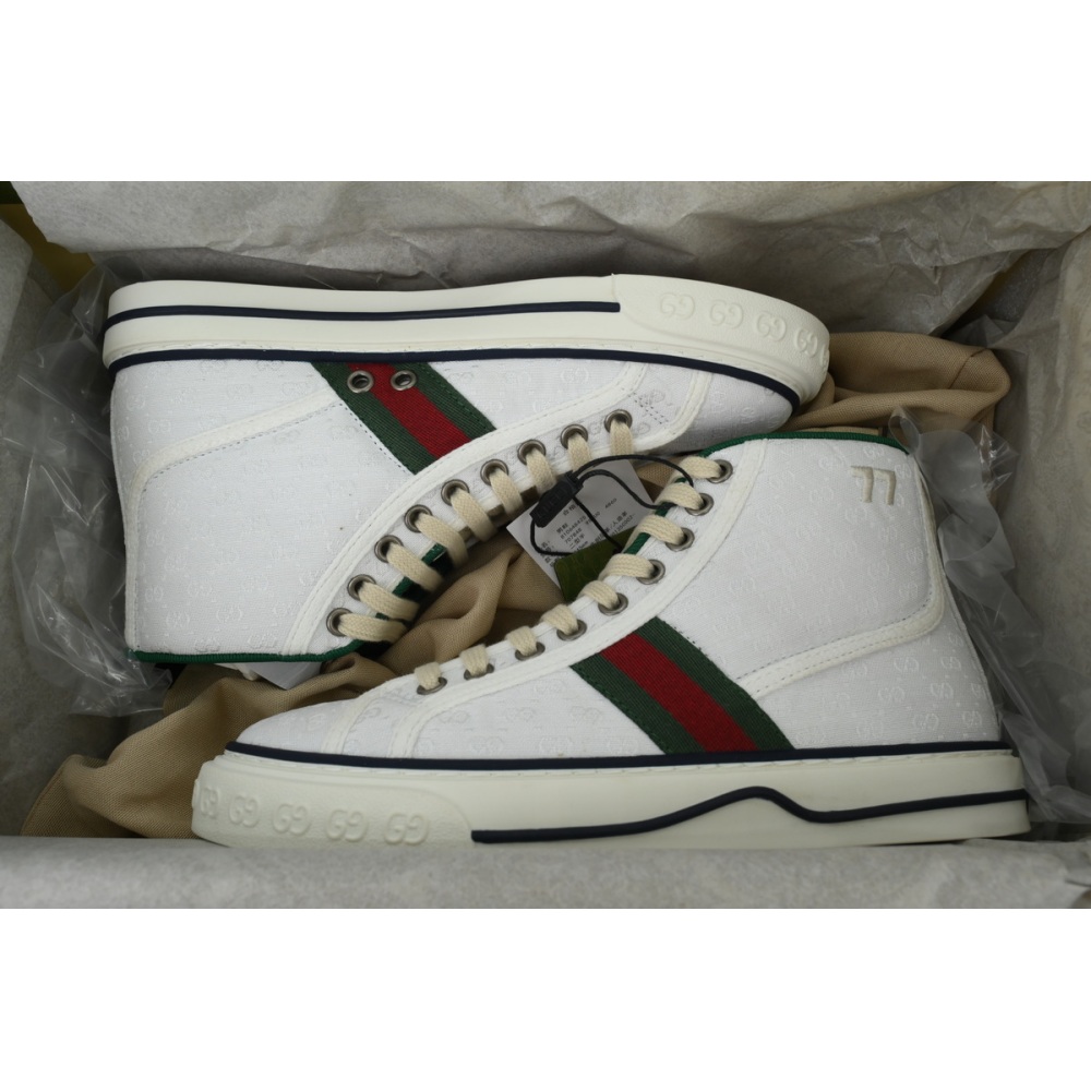 EM Sneakers Gucci Tennis 1977 GG High Top White