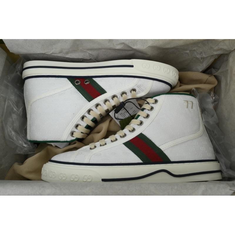 EM Sneakers Gucci Tennis 1977 GG High Top White