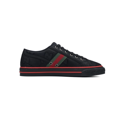 EM Sneakers Gucci Tennis 1977 GG Logo Black 02