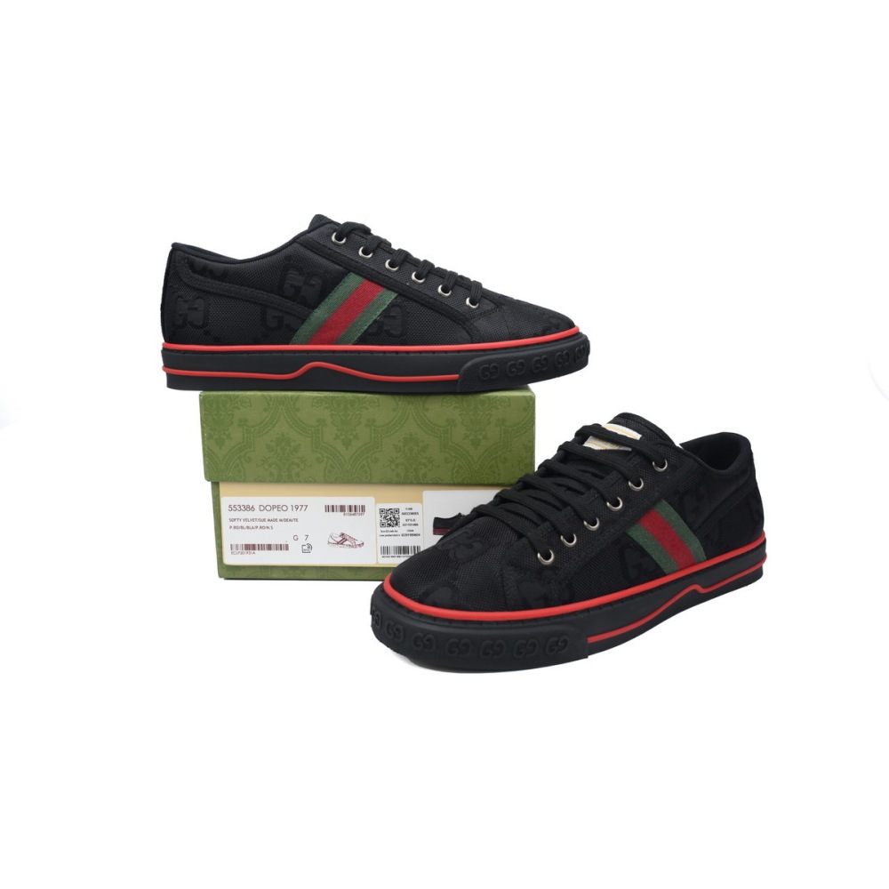 EM Sneakers Gucci Tennis 1977 GG Logo Black