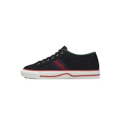 EM Sneakers Gucci Tennis 1977 GG Logo Black Cotton 01