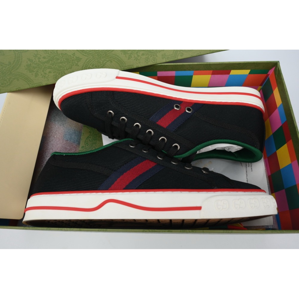 EM Sneakers Gucci Tennis 1977 GG Logo Black Cotton