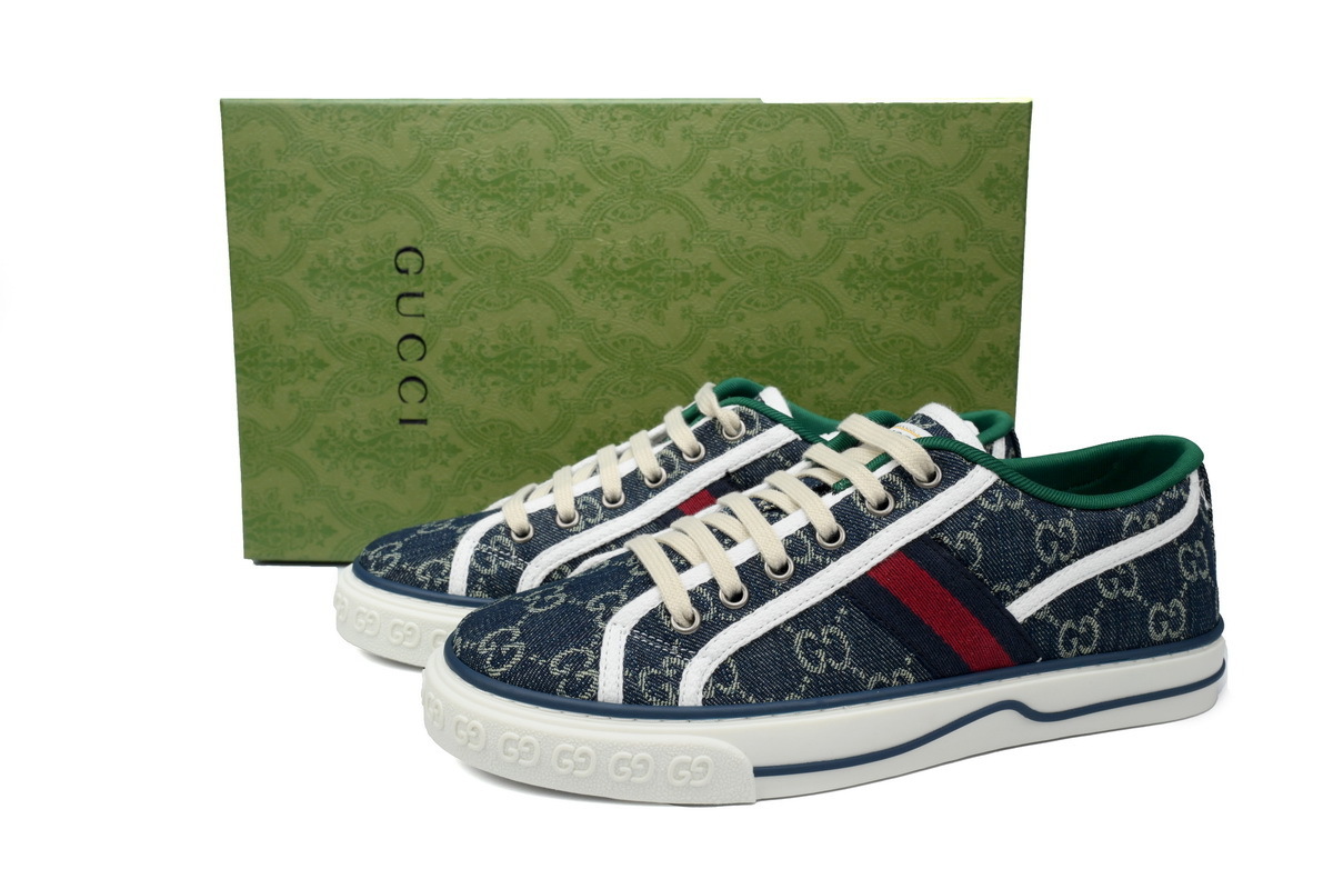 EM Sneakers Gucci Tennis 1977 GG Logo Denim GG Print
