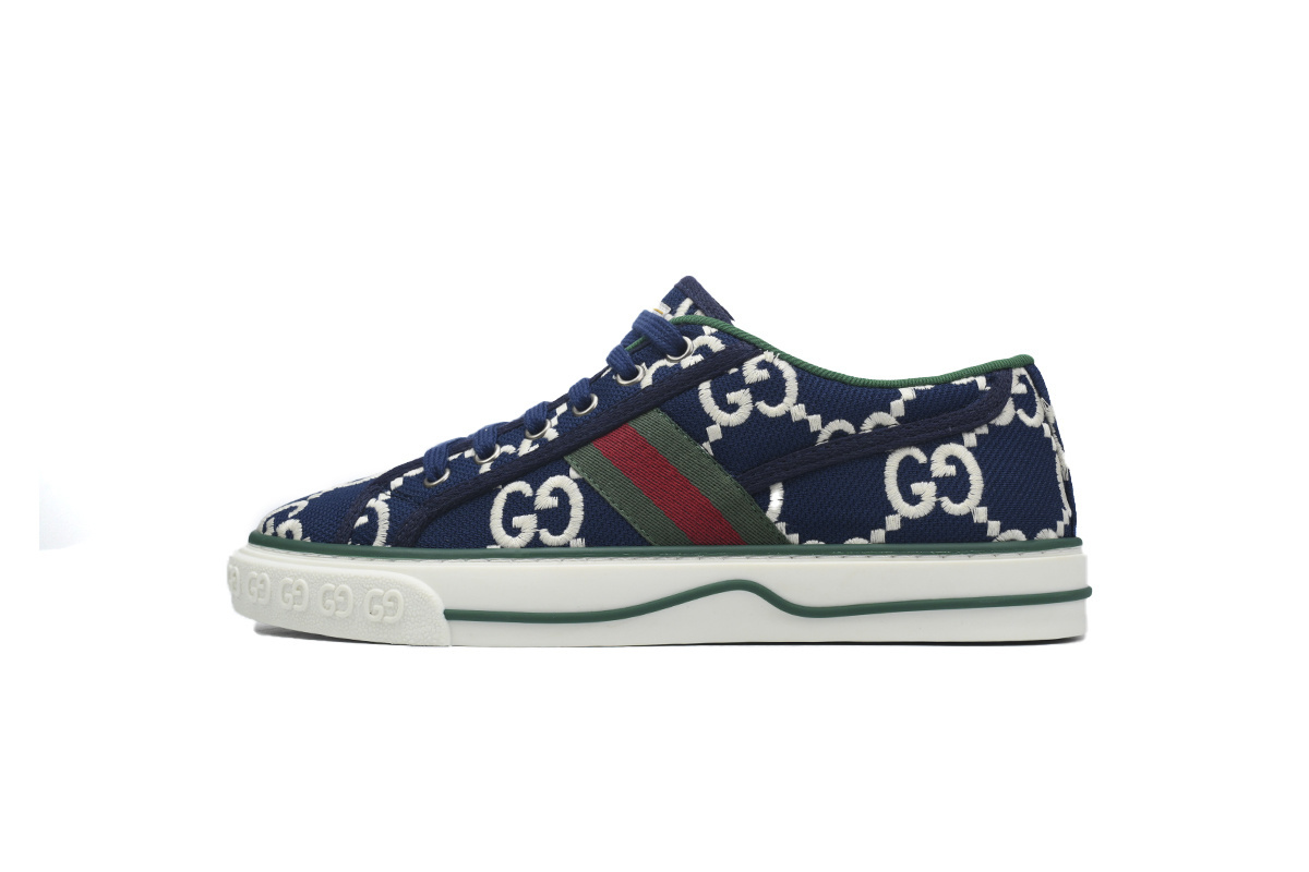 EM Sneakers Gucci Tennis 1977 GG Logo Ink Blue