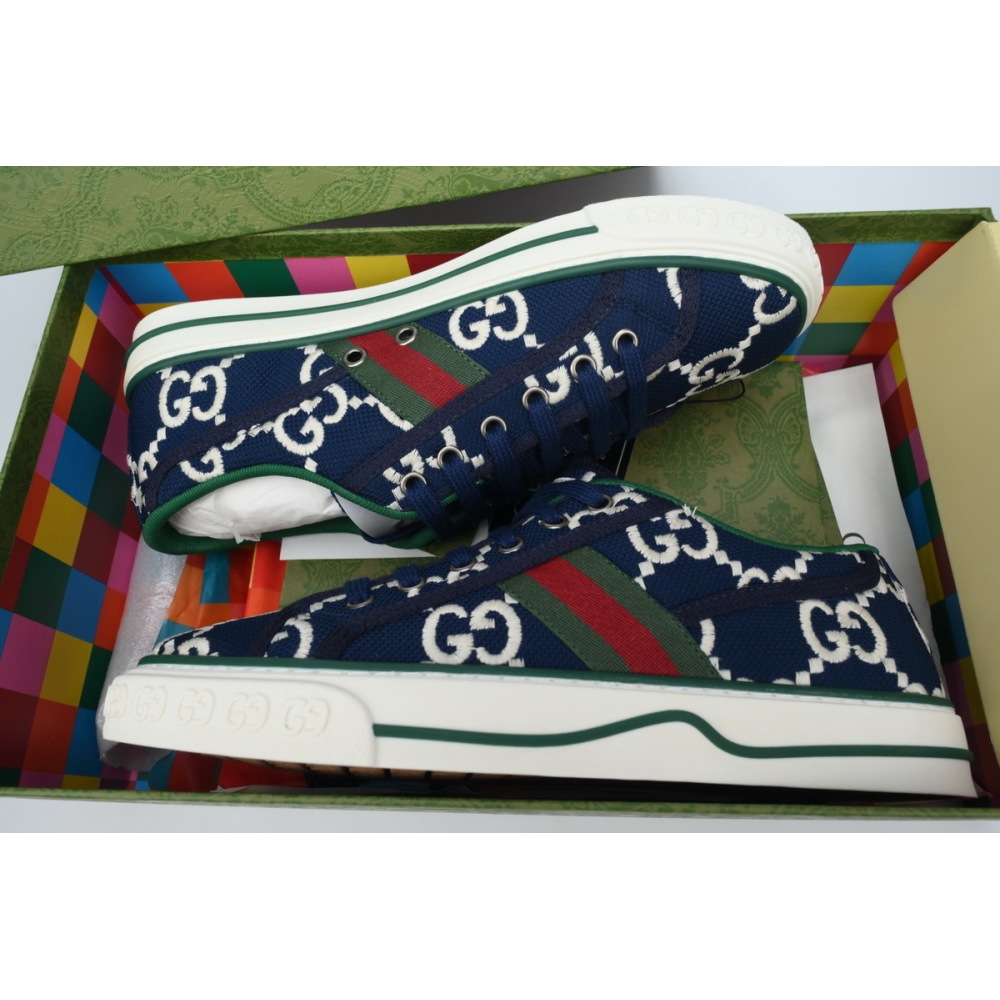 EM Sneakers Gucci Tennis 1977 GG Logo Ink Blue