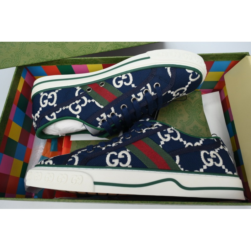 EM Sneakers Gucci Tennis 1977 GG Logo Ink Blue
