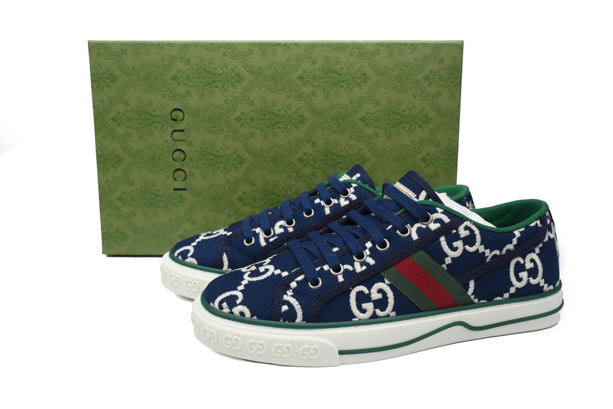 EM Sneakers Gucci Tennis 1977 GG Logo Ink Blue