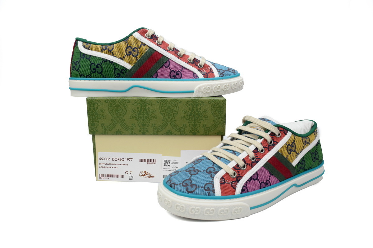 EM Sneakers Gucci Tennis 1977 GG Logo Multi Color