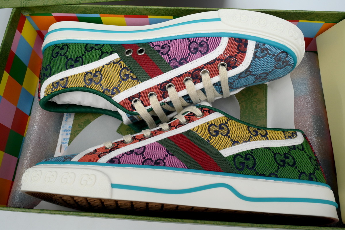 EM Sneakers Gucci Tennis 1977 GG Logo Multi Color