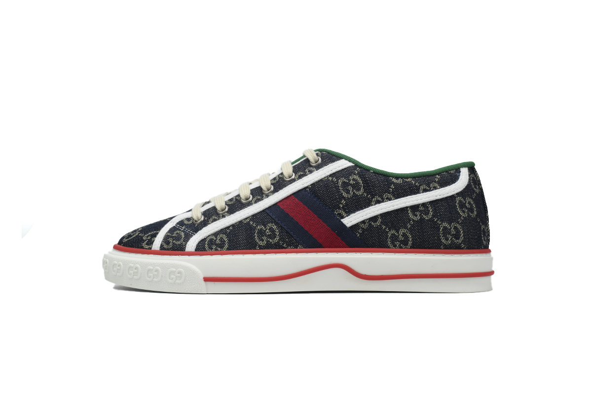 EM Sneakers Gucci Tennis 1977 GG Logo Navy Red Monogram Web