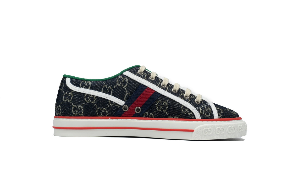 EM Sneakers Gucci Tennis 1977 GG Logo Navy Red Monogram Web